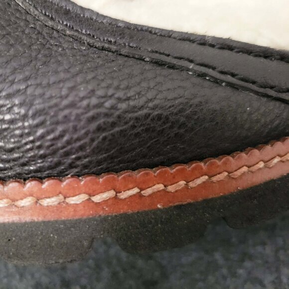 Fabianelli Made in Italy Size 40 Black Leather Lace Up Wedge Ankle Booties - Picture 4 of 7